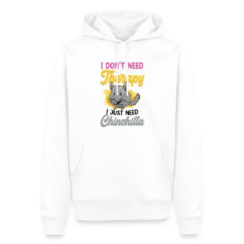Chinchilla brauche keine Therapie Wollmaus - Männer Premium Bio Hoodie - Weiß - Vorne - Nico (187cm)