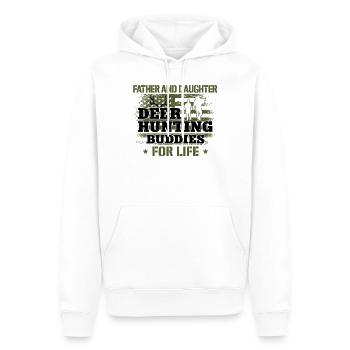 Buck Deer Hunting Hunter Father - Männer Premium Bio Hoodie - Weiß - Vorne - Nico (187cm)