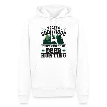 Chasseur de cerfs buck aujourd’hui - Sweat à capuche Premium bio Homme - blanc - Devant - Nico (187cm)