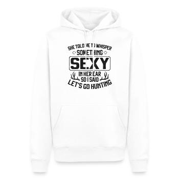 Chasseur de cerfs Buck à qui elle a parlé - Sweat à capuche Premium bio Homme - blanc - Devant - Nico (187cm)