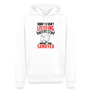 Samoyed was distracted Samoyed spitz - Men’s Premium Organic Hoodie - white - Front - Nico (187cm)