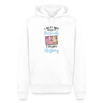 Deltiology Ich Sammle Geschichte Deltiologist - Männer Premium Bio Hoodie - Weiß - Vorne - Nico (187cm)