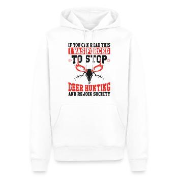 Buck Deer Hunting Hunter If You - Männer Premium Bio Hoodie - Weiß - Vorne - Nico (187cm)