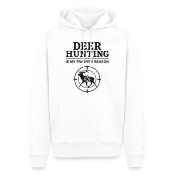 Chasse au cerf chasseur de cerfs - Sweat à capuche Premium bio Homme - blanc - Devant - Nico (187cm)
