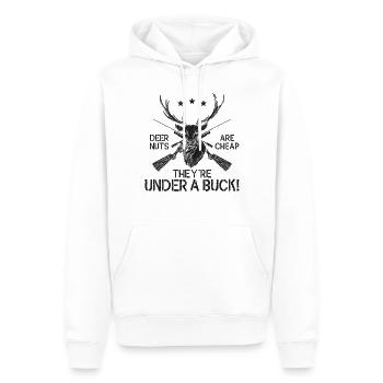 Buck Deer Hunting Hunter Pun Deer - Männer Premium Bio Hoodie - Weiß - Vorne - Nico (187cm)