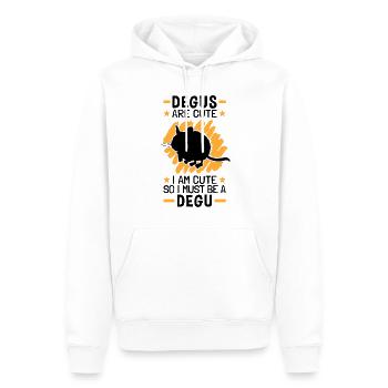 Also bin ich ein Degu Nagetier Chile Degus - Männer Premium Bio Hoodie - Weiß - Vorne - Nico (187cm)