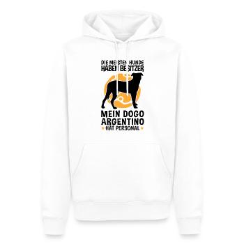 Dogo Argentino hat Personal Argentinien Dogge - Männer Premium Bio Hoodie - Weiß - Vorne - Nico (187cm)