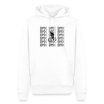 bmx - Sweat à capuche Premium bio Homme - blanc - Devant - Nico (187cm)