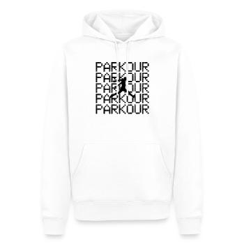 parkour - Männer Premium Bio Hoodie - Weiß - Vorne - Nico (187cm)
