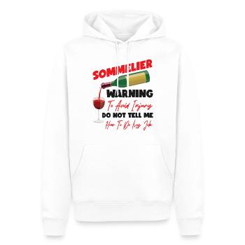 Sommelier Wine Drinking Tasting - Männer Premium Bio Hoodie - Weiß - Vorne - Nico (187cm)
