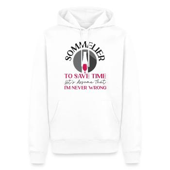Sommelier Wine Drinking Tasting - Männer Premium Bio Hoodie - Weiß - Vorne - Nico (187cm)