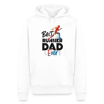 Running Runner Half Marathon Dad - Männer Premium Bio Hoodie - Weiß - Vorne - Nico (187cm)