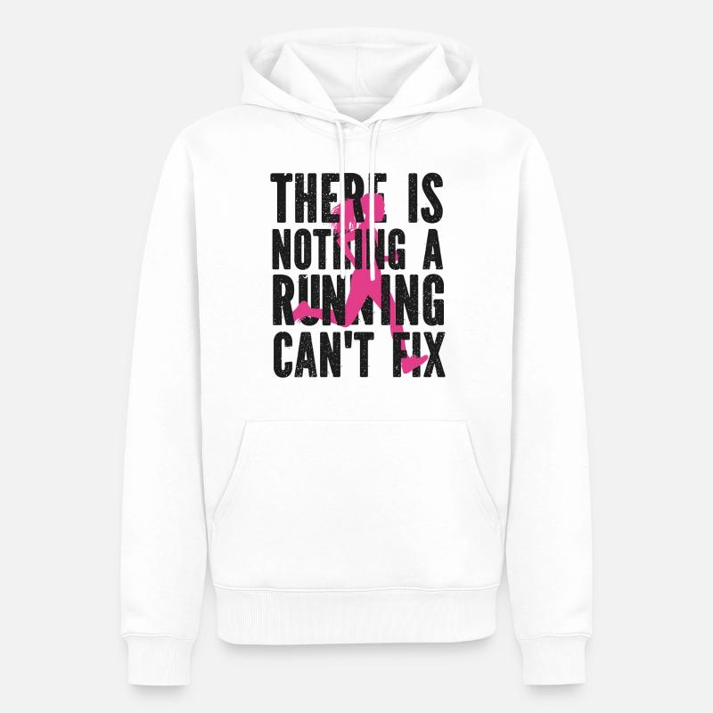 Running Runner Half Marathon - Männer Premium Bio Hoodie - Weiß