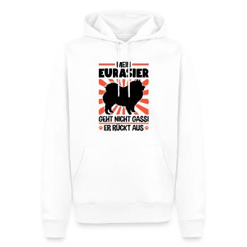 Eurasier Gassi gehen Eurasian Dog - Männer Premium Bio Hoodie - Weiß - Vorne - Nico (187cm)