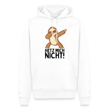 Dabbendes Faultier Spruch für Faulenzer - Männer Premium Bio Hoodie - Weiß - Vorne - Nico (187cm)