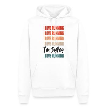 Running Runner Half Marathon - Männer Premium Bio Hoodie - Weiß - Vorne - Nico (187cm)