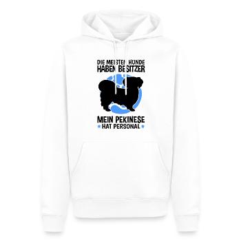 Mein Pekinese hat Personal Peking-Palasthund - Männer Premium Bio Hoodie - Weiß - Vorne - Nico (187cm)