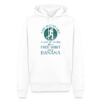Running Runner Half Marathon Retro - Männer Premium Bio Hoodie - Weiß - Vorne - Nico (187cm)