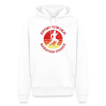 Running Runner Half Marathon Retro - Männer Premium Bio Hoodie - Weiß - Vorne - Nico (187cm)