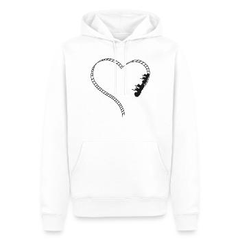 Montagnes russes Heart - Sweat à capuche Premium bio Homme - blanc - Devant - Nico (187cm)