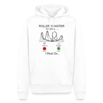 Roller Coaster Phone Display - Männer Premium Bio Hoodie - Weiß - Vorne - Nico (187cm)