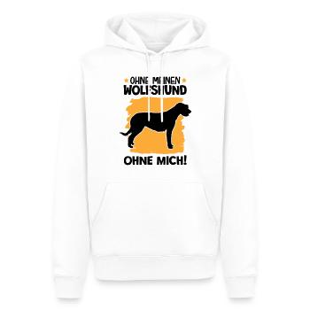Ohne meinen Irischer Wolfshund ohne mich - Männer Premium Bio Hoodie - Weiß - Vorne - Nico (187cm)