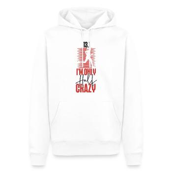 Running Runner Semi-marathon Demi-marathon - Sweat à capuche Premium bio Homme - blanc - Devant - Nico (187cm)