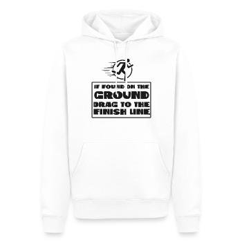 Running Runner Semi-marathon si - Sweat à capuche Premium bio Homme - blanc - Devant - Nico (187cm)