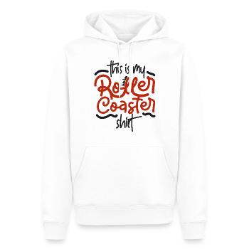 Montagnes russes C’est mon rouleau - Sweat à capuche Premium bio Homme - blanc - Devant - Nico (187cm)