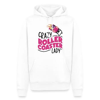 Roller Coaster Girl Crazy Roller - Männer Premium Bio Hoodie - Weiß - Vorne - Nico (187cm)