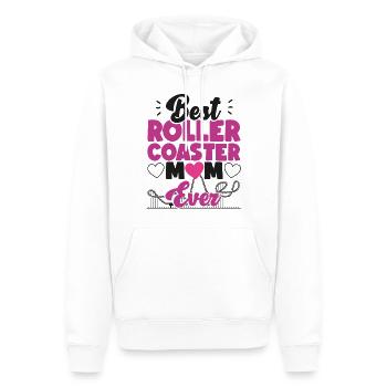 Montagnes russes Maman Mère Meilleur - Sweat à capuche Premium bio Homme - blanc - Devant - Nico (187cm)