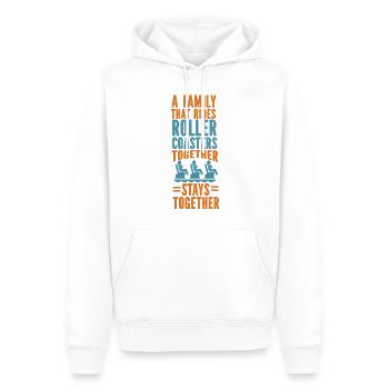 Scooter Coaster Une famille qui roule - Sweat à capuche Premium bio Homme - blanc - Devant - Nico (187cm)