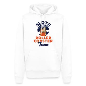 Roller Coaster Sloth Sloth Roller - Männer Premium Bio Hoodie - Weiß - Vorne - Nico (187cm)