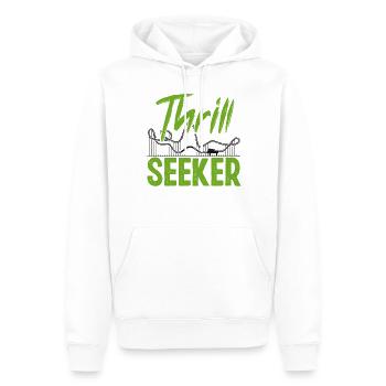 Roller Coaster Thrill Seeker - Männer Premium Bio Hoodie - Weiß - Vorne - Nico (187cm)