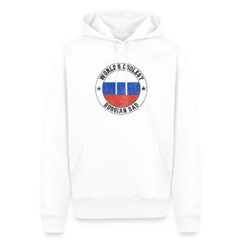 Worlds coolest russian dad - Männer Premium Bio Hoodie - Weiß - Vorne - Nico (187cm)