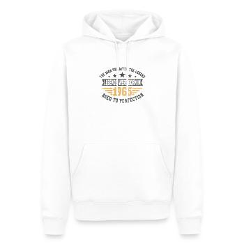 Legends were born in 1965 Jahrgang 1965 Geburtstag - Männer Premium Bio Hoodie - Weiß - Vorne - Nico (187cm)