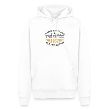 Légendes sont nées en 1967 né 1967 anniversaire - Sweat à capuche Premium bio Homme - blanc - Devant - Nico (187cm)