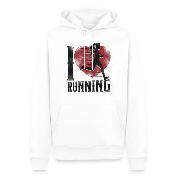 Running Runner Half Marathon Heart - Männer Premium Bio Hoodie - Weiß - Vorne - Nico (187cm)