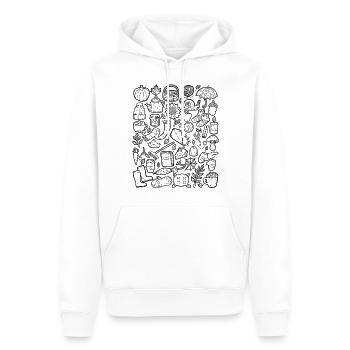 Autumn - Men’s Premium Organic Hoodie - white - Front - Nico (187cm)
