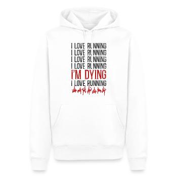 Running Runner Half Marathon - Männer Premium Bio Hoodie - Weiß - Vorne - Nico (187cm)