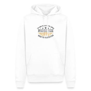 Legends were born in 1971 Jahrgang 1971 Geburtstag - Männer Premium Bio Hoodie - Weiß - Vorne - Nico (187cm)
