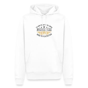 Legends were born in 1990 Jahrgang 1990 Geburtstag - Männer Premium Bio Hoodie - Weiß - Vorne - Nico (187cm)