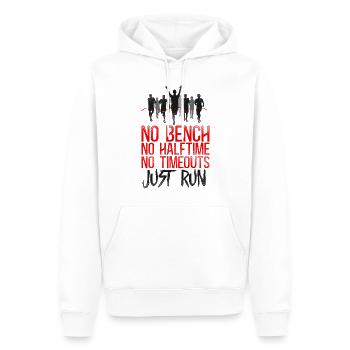 Running Runner Half Marathon - Männer Premium Bio Hoodie - Weiß - Vorne - Nico (187cm)