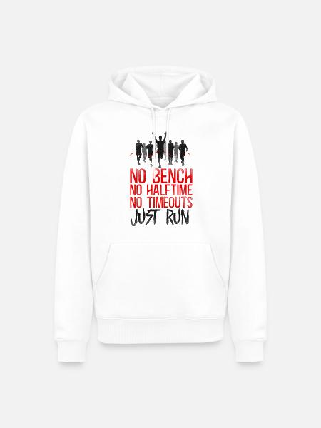 Running Runner Half Marathon - Men’s Premium Organic Hoodie - white