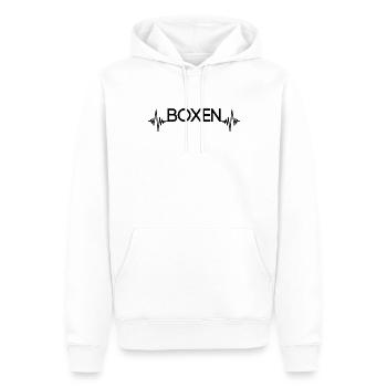 Boxen Herzschlag - Männer Premium Bio Hoodie - Weiß - Vorne - Nico (187cm)