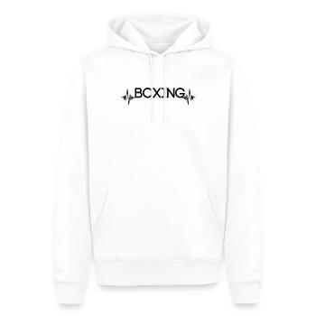 Boxen Herzschlag - Männer Premium Bio Hoodie - Weiß - Vorne - Nico (187cm)
