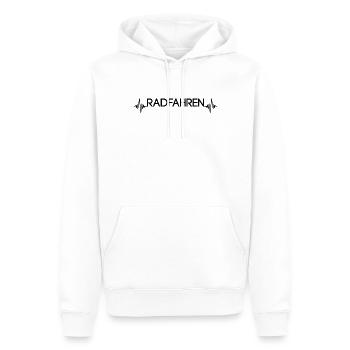 Fahrrad Herzschlag - Männer Premium Bio Hoodie - Weiß - Vorne - Nico (187cm)