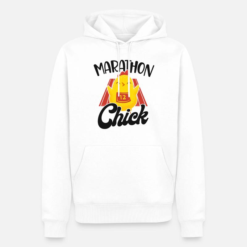 Running Runner Half Marathon - Männer Premium Bio Hoodie - Weiß