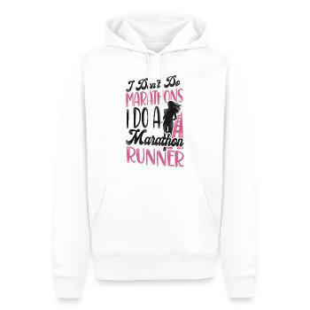 Running Runner Half Marathon - Männer Premium Bio Hoodie - Weiß - Vorne - Nico (187cm)