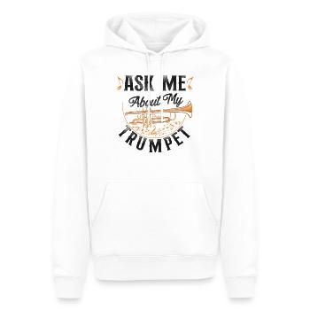 Trumpet Player Vintage Ask Me - Männer Premium Bio Hoodie - Weiß - Vorne - Nico (187cm)